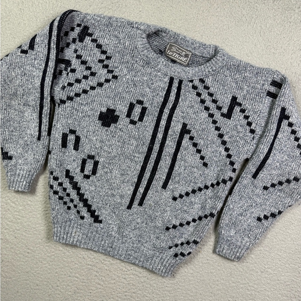Kids vintage 90s Le Tigre knit sweater
